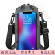 Japanese fashion mobile phone bag running sports arm bag vertical mini hanging belt double zipper shoulder bag casual oblique black