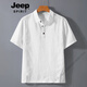 Jeep Spirit Importado de Europa Lino puro Camiseta de manga corta Lino de lino para hombres Camisa informal de negocios Full Hemp t Smoke Gray M [100-120Jin [Jin equivale a 0.5 kg]]