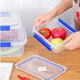 
Large-sized fresh-keeping box with lid Hotel kitchen frozen food storage box transparent fresh-keeping box rectangular plastic box plus high-end 9926 (10 liters) [press cover type] 10