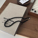 DL 1998 Pangdonglai Quality 7A Grade Natural Black Agate Niche Niche Collier perlé personnalisé Personnalise Candarbone Chain Sent Network Black Agate 1047