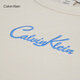 Calvin Kleinjeans25 Bordado de moda femenina a principios de otoño Ck Camiseta de manchas de punto de mando de microfit Ck