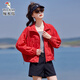 啄木鸟时尚外套女2025夏季新款宽松抽褶系带立领户外运动风休闲防晒上衣 蓝色 XL