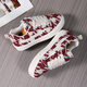 Lightning x Storm Picasso Pinturas Co-Branded Xiaoxiangfeng Women's Shoes Women Lightning Bread Bread Pareja Cabina deportiva Zapatos Men y mujeres D6227 Cherry Red 42