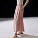 Demana [nude experience series] summer comfortable style pure cotton nine-point pants belt wide-leg chants pleated women's casual pants