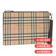 Burberry Vintage Classic revisado con la cremallera ambiental con la cremallera Bolsas de cuero de cuero Hombres y mujeres del mismo estilo parejas Paquete básico (bolsa + bolsa de polvo)