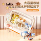 Nafenai bottle storage box baby tableware drain rack baby dustproof lidded food storage cupboard storage box large white orange with 6 brackets
