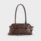 CHARLES&KEITH25秋新品腰带式设计长柄腋下包斜挎包七夕礼物CK2-20271613 Distressed Coffee咖啡色 M