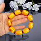 Giventy GEFIODEY natural Polish old beeswax bracelet men's original ore chicken oil yellow amber bracelet beeswax date beads yellow wax stone string about 22*28mm random original ore old yellow amber bracelet gift box