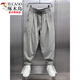 Pic de bois (tucano) grande taille 300 Jin [Jin est égal à 0,5 kg] coton mince d'été et pantalon décontracté en lin pour hommes drapant lin raide pantalon harem neuf points noir [bon truc sélectionné] xl recommandé 90-130 Jin [Jin est égal à 0,5 kg]