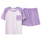 El pijama de belleza urbana para mujeres en verano algodón puro manga delgada de manga corta lindo set de dos piezas de dos piezas Versión coreana de primavera y otoño para la ropa para el hogar puede ser rojo SKM6627 Color M (recomendado 75-95Jin [Jin equivale a 0.5 kg])
