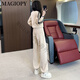 Magiopy International Luxury Brand haut de gamme marque Station européenne Station décontractée Sports décontractés Ensemble de veste d'abricot à la mode en 2025 à la mode 2025 Abricot Two-Piece Set S (100jin [Jin est égal à 0,5 kg]))