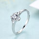 PT950 platinum ring four-leaf clover diamond ring women's moissanite ring niche design Chinese Valentine's Day birthday gift 3.2g four-leaf clover diamond ring counter gift box