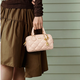 JUST STAR Waffle Boston Bag Women's 2025 New Handbag Light Luxury One-Shoulder Crossbody Bag Commuter Pillow Bag Cream White Fashion High-end Brand Birthday Gift Women