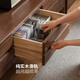 Gabinete de televisión de madera maciza de madera genji gabinete moderno de piso simple