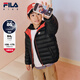 FILA Children's Clothing Cotton Feather 2025 Autumn New Lightweight Down Jacket for Boys and Girls, Thin Legend Blue-NV 150