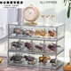 Li yali Desktop Sonnenbrille Storage Box Fliesen Partition Leichter staubdichtes Stapel Kosmetischer Rot-Speicher Rack 2 Pack Vier Netzschubladen Brille Box