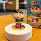 Super lustiger Bär, echter Crayon Shin-chan, dynamische Superman-Serie, Puppe, Blindbox-Ornament, Auto-Ornament, Zubehör, trendige Figur, Geschenk, bestimmtes Modell, dynamischer Grundschüler, 6–7 cm