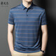 
CEO Yageol Mulberry Silk Short Sleeve T-shirt Men's High-end Lapel Daddy Summer Middle-aged Striped Polo Shirt Trend FCY-A829 Red L 170 Recommended 120-140Jin [Jin equals 0.5 kg]