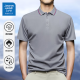 
JEANSWEST LIFE 2025 new short-sleeved polo shirt men's lapel t-shirt solid color top men's men's polo shirt white 698 XL (recommended 110-125 Jin [Jin equals 0.5 kg])