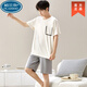 Palando Pajamas Modal Pajamas Summer Shorts Shortved Shorts más un gran tamaño de ropa delgada de verano delgado de verano 6624 L 100-120Jin [Jin equivale a 0.5 kg]