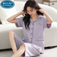 Palando 100 Xinjiang Pajamas de algodón para mujeres en pantalones de manga corta de verano Cárdigan de gran tamaño para trajes de mujeres de mediana edad y jóvenes para ropa de hogar N9898 Pantalones de manga corta Cárdigan 3xl (160-180Jin [Jin Equals 0.5 kg])))