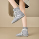 
Saturday Martin Boots Women's 2025 Summer New Mesh Breathable Casual Retro Short Boots Women's Boots Thick Sole Non-Slip Lightweight Women's Shoes Gray Single Layer Heel Heel Heel 4cm 40 (250mm) Standard Size
