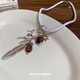 Ethnischer Stil Sonnenfeder Perle Anhänger Halskette Retro Nische Vielseitige Colarmbone Kette Mode High -End -Pulloverkette Halskette - Weiß - Braun - Silber