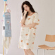 Palando Pajamas de mujer de algodón puro con almohadilla de la almohadilla del pecho de la piel suave de la manga corta en el verano pijama de moda en casa fuera de pa-yx-women-x12529 m