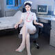 情趣护士制服cos性感蕾丝纯欲套装女内衣床上情侣趣味万圣节qqny 7027均码-粉帽子-连衣裙-T裤 80 其它尺码