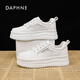 
Daphne authentic white shoes for women in 2025 summer hot style lightweight height-enhancing shoes mesh breathable fashionable and versatile casual shoes for women off-white [5.0CM] 37