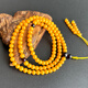 Yuzhi A variety of options to choose from, collection of natural beeswax bracelets, chicken fat yellow 108 Buddhist beads, amber bracelet with certificate, 1 item, 1 shot, bead diameter 5.2mm, 9.91g G187