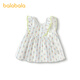 Balabala shopping mall same style baby shirt baby top thin girl sleeveless shirt sweet and cute white and red tone 00316 100