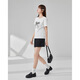 IEF/Aiyifu 2025 summer new casual sports girl simple versatile slim and fashionable loose women's T-shirt White S