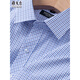 CEO Yageol plaid short-sleeved shirt middle-aged summer business men's clothing iron-free and anti-wrinkle workplace soft and skin-friendly shirt DX6626 38 [100-120Jin[Jin equals 0.5 kg]]