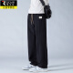 Pantalones de seda de pájaros carpinteros Summer para hombres 2025 Pantalones de ocio de patas rectas delgadas de patas rectas para hombres Pantalones de nivel ancho de nivel ancho y seco