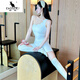 Kangaroo (DAISHU) Pilates training clothes, beautiful one-piece yoga clothes for women with chest pads, fitness clothes tops, sports tights jumpsuits, white jumpsuits M 95Jin Jin is equal to 0.5kg -108Jin Jin is equal to 0.5kg