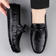
Fashionable brand beanie shoes genuine leather men's shoes 2025 new summer daddy pedals soft sole non-slip men's casual leather shoes 9913 black 40
