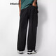 Zhidou doujiezhan fertige Kleidung Weitbein Fallschirmjägerhose Neue Modemarke Lose Waschwasser Hose große Taschenkordel Langhose 12532S24 Blumengrau L.