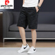 Pier Cardin Sommer-Herren-Shorts Baumwolle lose Fünf-Punkte-Hosen 2025 Neues lässig Casual Camouflage bedruckte Strandhose Männer 6627 Hellgrau L.