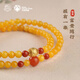 Potala Palace Southern Red Beeswax Multi-circle Bracelet 925 Silver Transfer Beads Birthday Bracelet for Men and Women Birthday Gift for Girlfriend