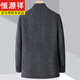Hengyuanxiang middle-aged men's woolen woolen jacket, double-sided woolen coat, tunic suit, stand collar jacket, spring and autumn suit, 11207 style gray 2XL 185