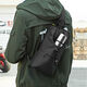 Chest bag for men's one-shoulder crossbody bag for chest trendy multifunctional sports and casual small cross bag lightweight cross bag new product ink black X1049