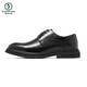 Specht Nische Imitation Leder Casual Schuhe Springgeschäft formelle Lederschuhe Innerer Anzug Hochzeitsbräutigam Schuhschuhe Schnürschuhe m4882 Schwarz 39