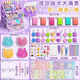 Inkxi Cream Glue Guka Sticker Set Full Set Toys Girls Six Years Old Children's Birthday Gift Cool Kaguka Guka Guka Guka Cream Glue Guka 1276-piece Set (Purple Four-layer Collection