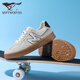Sept Wolves Chaussures masculines 2025 Summer New Board Chaussures T-Toe Chaussures décontractées respirant sportive polyvalente rétro pour hommes Chaussures d'entraînement allemandes hommes blancs 9856 41