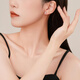 Chao Acer Platinum Earrings Women's PT950 Mirror Earrings for Girlfriend's Birthday Gift Priced at RMB 120 0.8g One Pair Contains Silicone Ear Plugs
