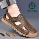 Sandalias de carpintero de carpintería Summer de cuero sin alivio para hombres zapatos casuales de cuero transpirable