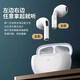 Bluetooth headset wireless semi-in-ear single and binaural high-quality sports music driving call noise reduction ultra-long battery life Galaxy White