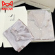 Catman (Miiow) Ice Seide Pyjamas für Frauen im Jahr 2025 Neues Sommer Dünner kurzärztes Sommer-Seiden-High-End-Kleidungsstück Set Hellgelb #YX-9214 m [75-98] Jin [Jin ist 0,5 kg]