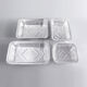 BBQ tin foil box 500 pieces pack rectangular takeaway disposable aluminum foil lunch box packing box with lid manufacturer wholesale 3524 fish plate 100 pieces